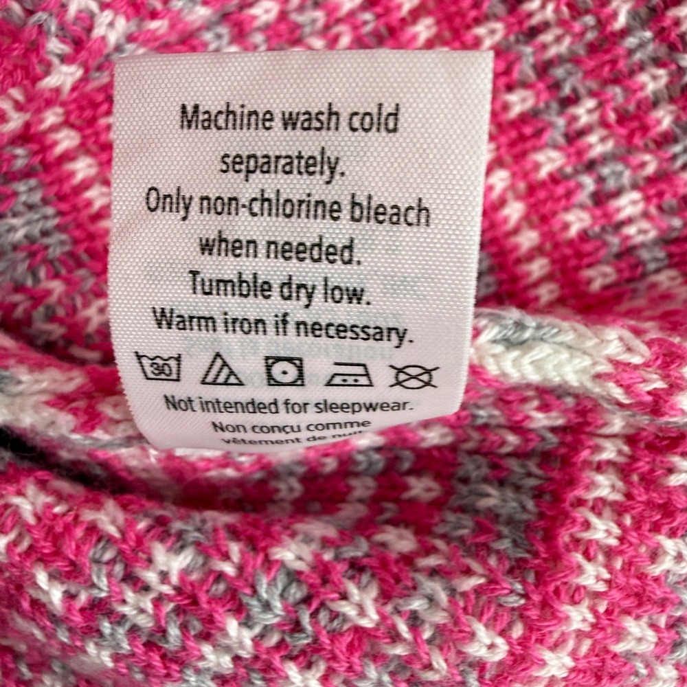 Gymboree Toddler Girl Knit Sweater Dress White Fox Fair Isle Size 12-18 Months - Picture 7 of 7